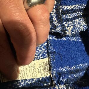 Eddie Bauer Blue and White Plaid Jacket